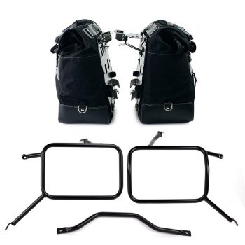 Par de maletas laterales Cult en Canvas 40L - 50L + Par de placas de aluminio + Chasis para bolsos Atlas de aluminio Triumph Street Scrambler 900 (a partir de 2026)