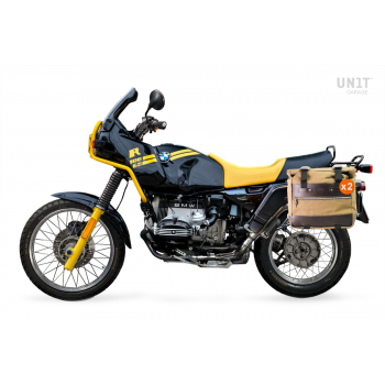 Par de maletas laterales Cult en Canvas 40L - 50L + Par de placas de aluminio + marcos R80-R100GS