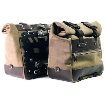 Pareja de alforjas Cult en serraje 40L - 50L + placa Aluminio