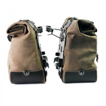 Pareja de alforjas Cult en serraje 40L - 50L + placa Aluminio