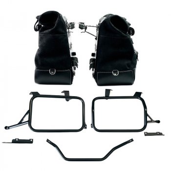 Par de alforjas laterales Cult en serraje 40L - 50L + Placa de aluminio + Chasis Honda CRF1100L Africa Twin & Adventure Sports (2024 en adelante)