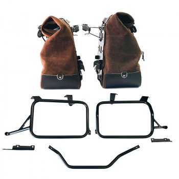 Par de alforjas laterales Cult en serraje 40L - 50L + Placa de aluminio + Chasis Honda CRF1100L Africa Twin & Adventure Sports (2024 en adelante)