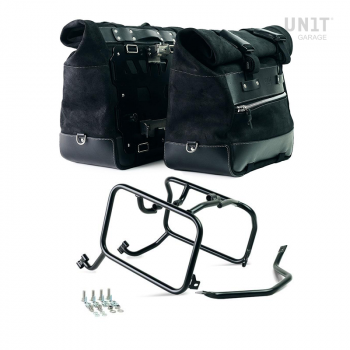 Pareja de alforjas Cult en serraje 40L - 50L + placa Aluminio + Cuadros KTM para bolsas de aluminio Atlas