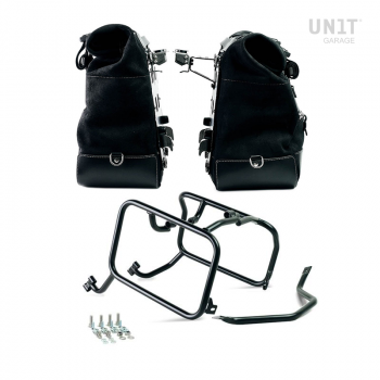 Pareja de alforjas Cult en serraje 40L - 50L + placa Aluminio + Cuadros KTM para bolsas de aluminio Atlas