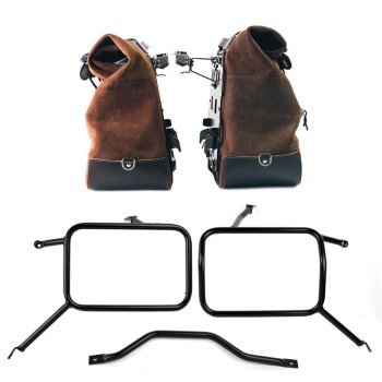 Pareja de alforjas Cult en serraje 40L - 50L + placa Aluminio + Chasis para bolsos Atlas de aluminio Triumph Street Scrambler 900 (a partir de 2026)
