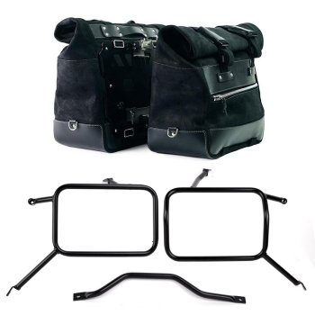 Pareja de alforjas Cult en serraje 40L - 50L + placa Aluminio + Chasis para bolsos Atlas de aluminio Triumph Street Scrambler 900 (a partir de 2026)