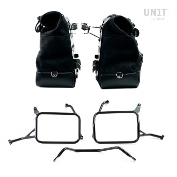 Pareja de alforjas Cult en serraje 40L - 50L + placa Aluminio + Bastidores de alforjas de aluminio Atlas Yamaha Ténéré 700