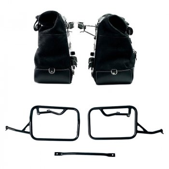 Par de bolsas laterales Cult en serraje 40L - 50L + Placa de aluminio + Marcos para bolsas de aluminio BMW R12 NineT