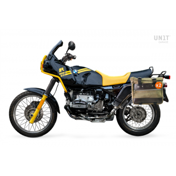 Par de maletas laterales Cult en serraje 40L - 50L + placa de aluminio + marcos R80-R100GS