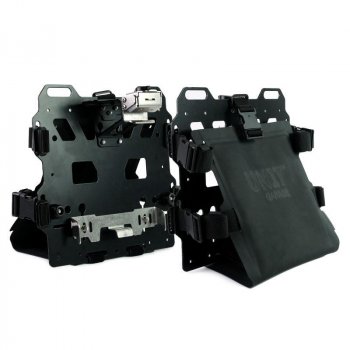 Par de placas de aluminio con enganches rápidos frontales en Hypalon y cerraduras