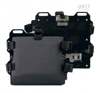 Par de placas de aluminio con enganches rápidos frontales en Hypalon y cerraduras