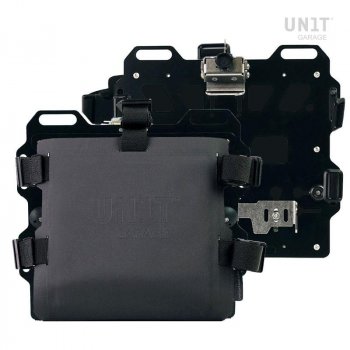 Par de placas de aluminio con enganches rápidos frontales en Hypalon y cerraduras