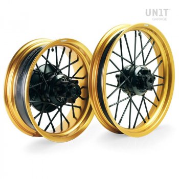 Par de llantas de radios R18, R18 B, Transcontinental 24M9 Oro