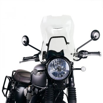 Parabrisas Triumph Bonneville T120 con soporte para GPS