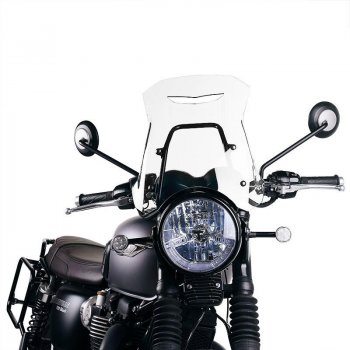 Parabrisas Triumph Bonneville T120 con soporte para GPS