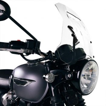 Parabrisas Triumph Bonneville T120 con soporte para GPS