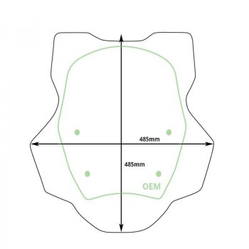 Cupula L sin Radar BMW R1300GS (2023 en adelante) + deflectores integrados