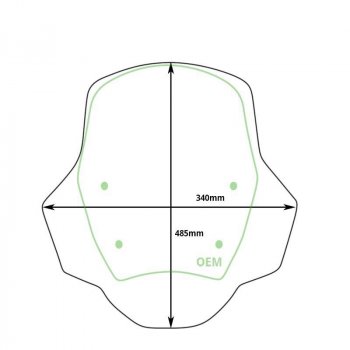 Cúpula M sin Radar BMW R1300GS (2023 en adelante) + deflectores integrados