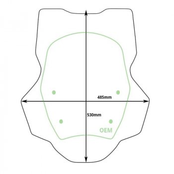 Cúpula XL sin Radar BMW R1300GS (2023 en adelante) + deflectores integrados