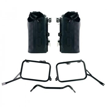 Dos bolsas laterales Khali TPU 35L - 45L + Par de placas de aluminio con marcos Bonneville T120