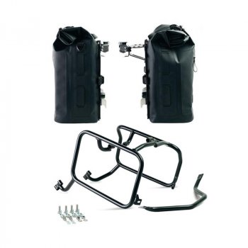 Dos bolsas laterales Khali en TPU 35L - 45L + Par de placas de aluminio con marcos HUSQVARNA