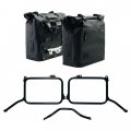 Dos alforjas laterales Khali de TPU de 35L - 45L + par de placas de aluminio con marcos Royal Enfield Himalayan 450 para escape original (2024 en adelante)