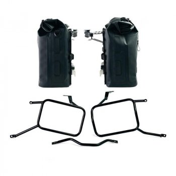Dos bolsas laterales Khali en TPU 35L - 45L + Par de placas de aluminio con marcos Triumph Street Scrambler
