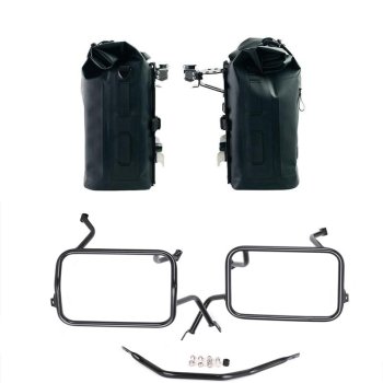 Dos bolsas laterales Khali en TPU 35L - 45L + Par de placas de aluminio + Marcos de alforjas de aluminio Atlas BMW F450GS
