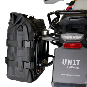 Dos bolsas laterales Khali en TPU 35L - 45L + Par de placas de aluminio + Marcos de alforjas de aluminio Atlas BMW F450GS