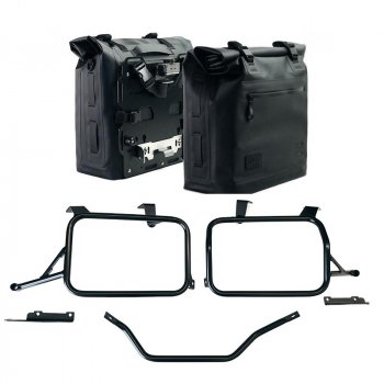 Dos bolsas laterales Khali en TPU 35L - 45L + Par de placas de aluminio + Portaequipajes de aluminio Atlas para Honda CRF1100L Africa Twin y Adventure Sports (a partir de 2024)