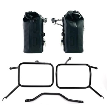 Dos bolsas laterales Khali en TPU 35L - 45L + Par de placas de aluminio + Chasis para bolsos Atlas de aluminio Triumph Street Scrambler 900 (a partir de 2026)