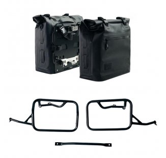 Dos bolsas laterales Khali en TPU 35L - 45L + Par de placas de aluminio + Marcos para bolsas de aluminio BMW R12 NineT