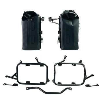 Dos bolsas laterales Khali en TPU 35L - 45L + Par de placas de aluminio + Marcos para bolsas de aluminio BMW R1300GS