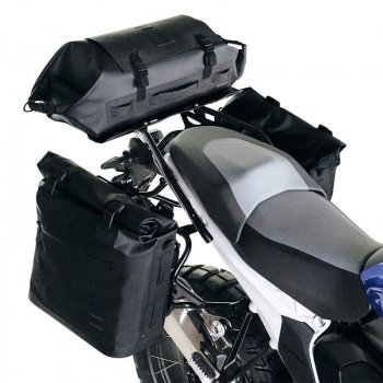 Dos bolsas laterales Khali en TPU 35L - 45L + Par de placas de aluminio + Marcos para bolsas de aluminio BMW R1300GS