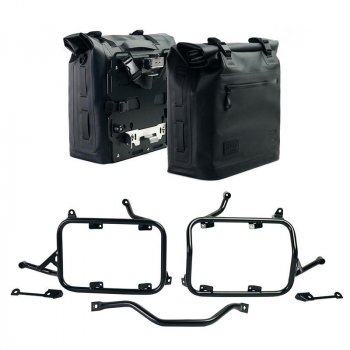 Dos bolsas laterales Khali en TPU 35L - 45L + Par de placas de aluminio + Marcos para bolsas de aluminio BMW R1300GS