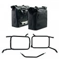 Dos bolsas laterales Khali en TPU 35L - 45L + Par de placas de aluminio + Marcos de alforjas Moto Guzzi V85 TT (2024 en adelante) Aluminio