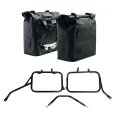Dos bolsas laterales Khali en TPU 35L - 45L + Par de placas de aluminio + Marcos de alforjas de aluminio Triumph Tracker 400