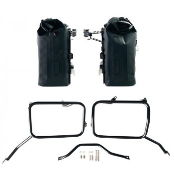 Dos bolsas laterales Khali en TPU 35L - 45L + Par de placas de aluminio + Marcos Triumph Scrambler 1200 X (2025 en adelante)