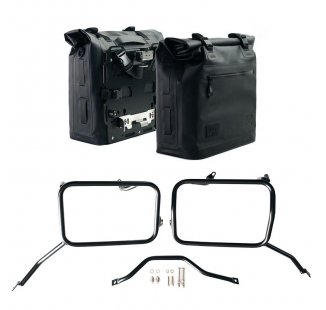 Dos bolsas laterales Khali en TPU 35L - 45L + Par de placas de aluminio + Marcos Triumph Scrambler 1200 X (2025 en adelante)