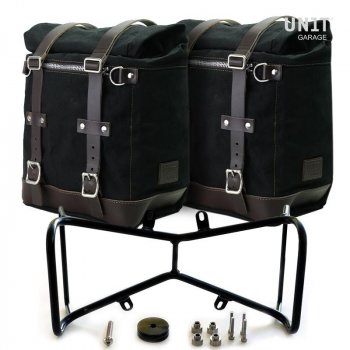 Dos alforjas laterales Lienzo + Marco simétrico doble NineT