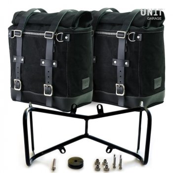 Dos alforjas laterales Lienzo + Marco simétrico doble NineT