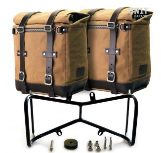 Dos alforjas laterales Lienzo + Marco simétrico doble NineT