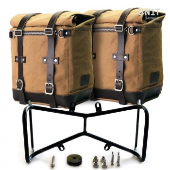 Dos alforjas laterales Lienzo + Marco simétrico doble NineT