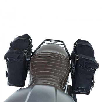 Dos alforjas laterales Lienzo + Marco simétrico doble NineT