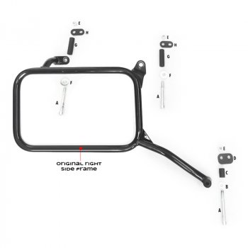 Kit espaciadores para bastidor de maletas laterales derechas originales Royal Enfield Himalayan 450 (2024 en adelante)