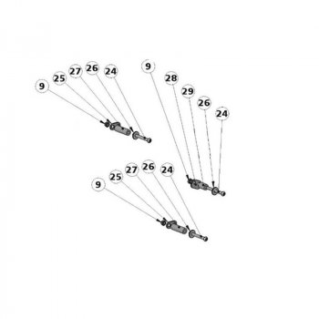 Kit espaciadores para bastidor de maletas laterales derechas originales Royal Enfield Himalayan 450 (2024 en adelante)