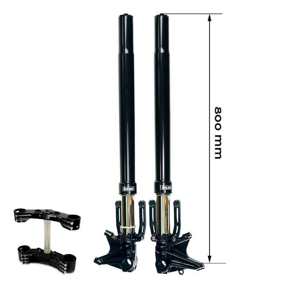 Kit de horquilla Ohlins BMW R18 + Unidad de placas de garaje con pies radiales