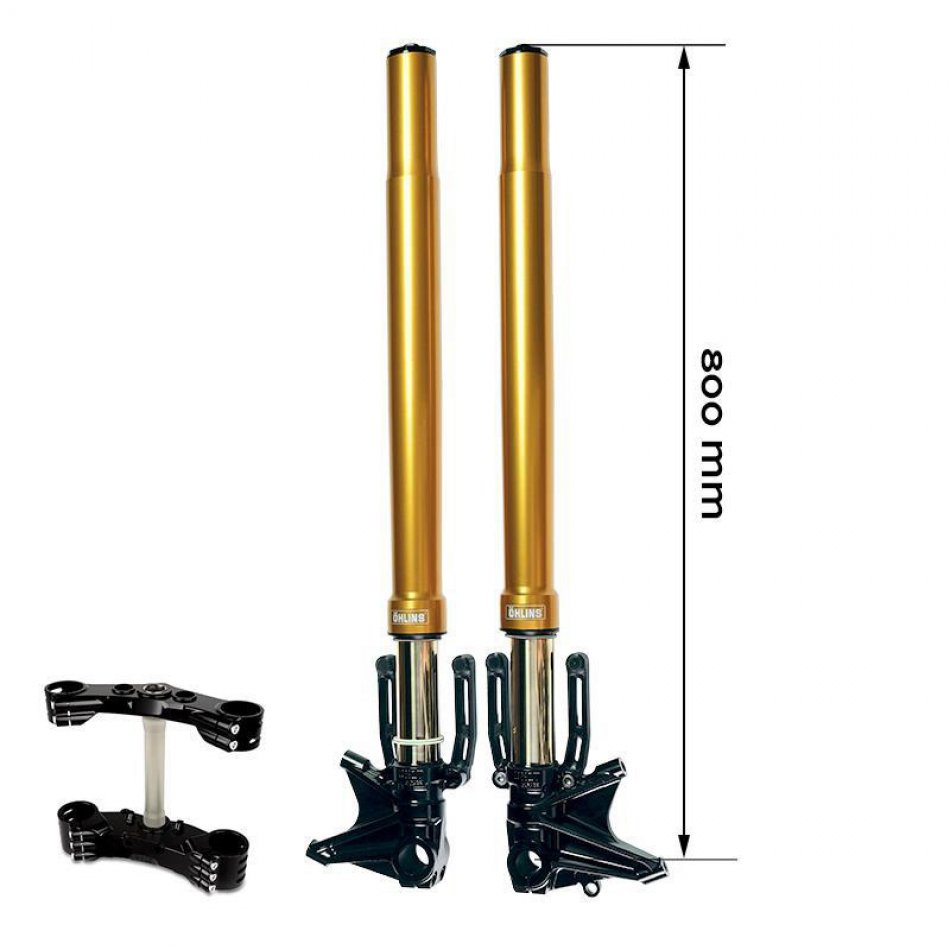Kit de horquilla Ohlins USD + Placas y pies Unit Garage