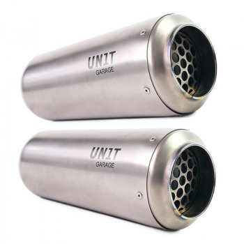 Titanium nineT doble alto silenciador con soldadura visible