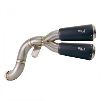 Titanium nineT doble alto silenciador con soldadura visible